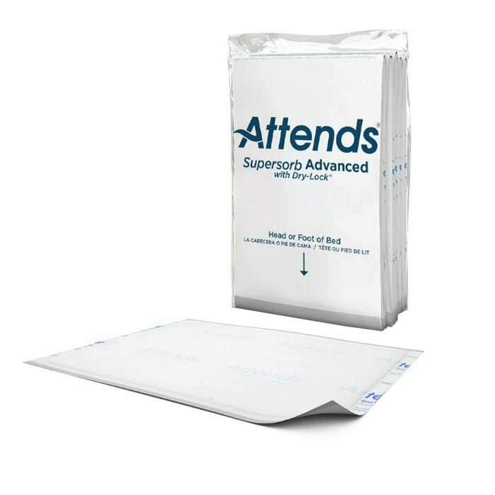Attends Healthcare Products-ASB-300 Low Air Loss Underpad Attends Supersorb Advanced 30 X 36 Inch Disposable Dry-Lock Core Heavy Absorbency