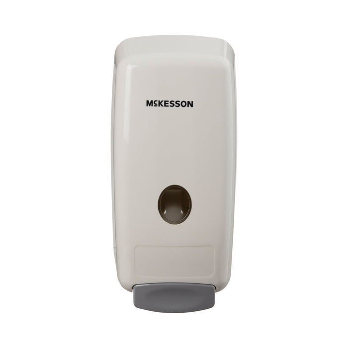 McKesson-53-1000 Soap Dispenser White Plastic Manual Push 1000 mL Wall Mount