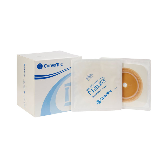 ConvaTec-125261 Ostomy Barrier Sur-Fit Natura Trim to Fit, Standard Wear StomahesiveTape 70 mm Flange Sur-Fit Natura System Hydrocolloid 1-7/8 to 2-1/2 Inch Opening 5 X 5 Inch