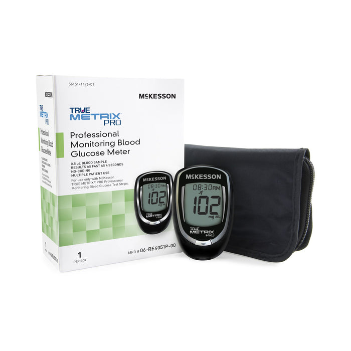 McKesson-06-RE4051P-00 Blood Glucose Meter TRUE METRIX PRO 4 Second Results Stores Up To 500 Results with Date and Time Auto Coding