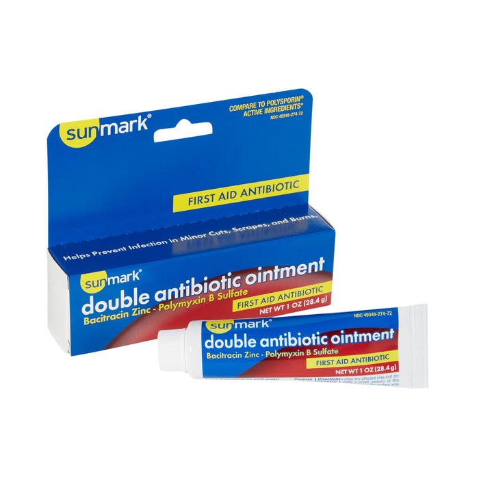 McKesson-49348027472 First Aid Antibiotic sunmark Ointment 1 oz. Tube