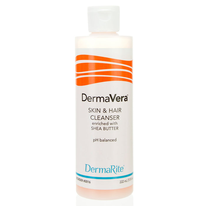 DermaRite Industries-0016 Shampoo and Body Wash DermaVera 7.5 oz. Flip Top Bottle Scented
