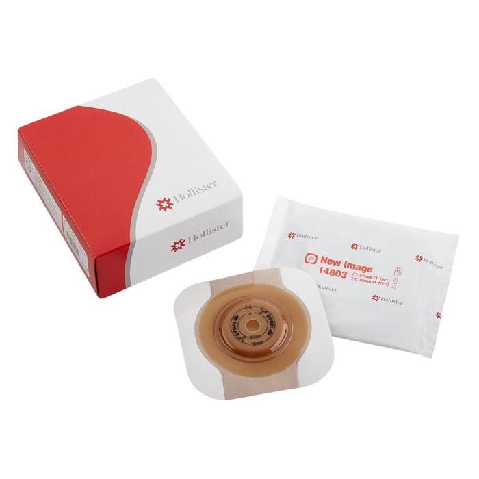 Hollister-14803 Ostomy Barrier FlexTend Trim to Fit, Extended Wear Adhesive Tape 57 mm Flange Red Code System Hydrocolloid Up to 1-1/2 Inch Opening