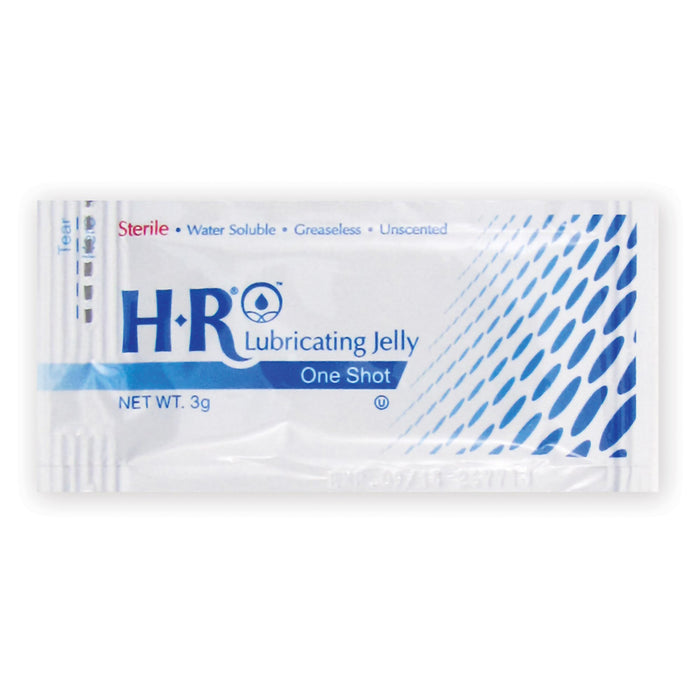 HR Pharmaceuticals-207 Lubricating Jelly HR One Shot 3 Gram Individual Packet Sterile