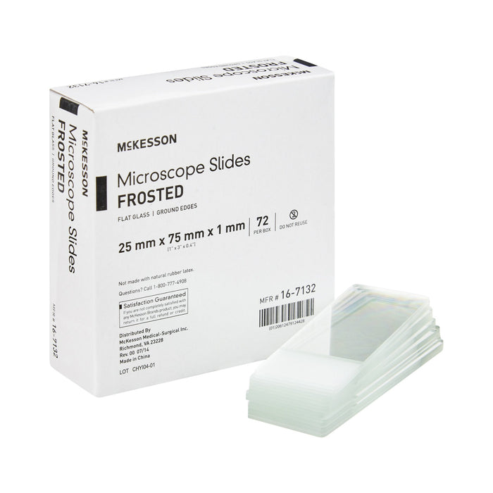McKesson-16-7132 Microscope Slide 1 X 3 Inch X 1 mm Frosted End