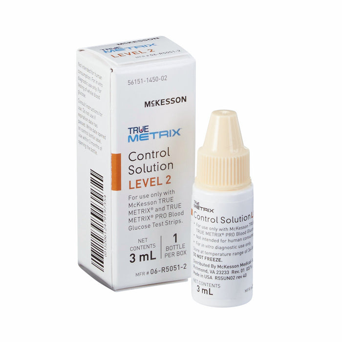 McKesson-06-R5051-2 Blood Glucose Control Solution TRUE METRIX Blood Glucose Testing 3 mL Level 2