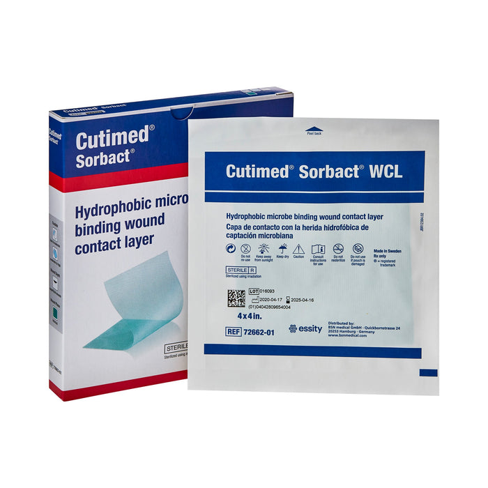 BSN Medical-7266201 Antimicrobial Wound Contact Layer Dressing Cutimed Sorbact WCL 4 X 4 Inch 10 Count Sterile