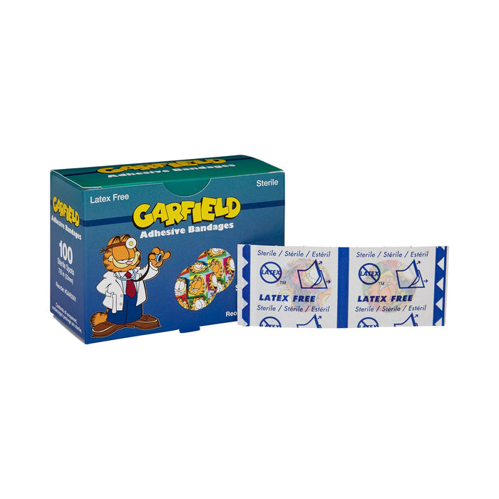 ASO Corporation-GAR5561-012-000 Adhesive Spot Bandage ASO 7/8 Inch Plastic Round Kid Design (Garfield) Sterile