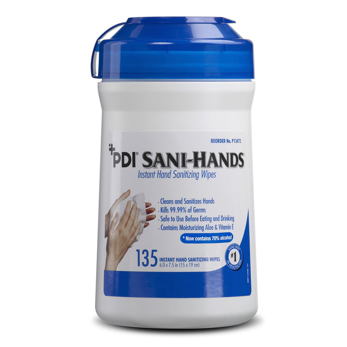 Professional Disposables-P13472 Hand Sanitizing Wipe Sani-Hands 135 Count Ethyl Alcohol Wipe Canister