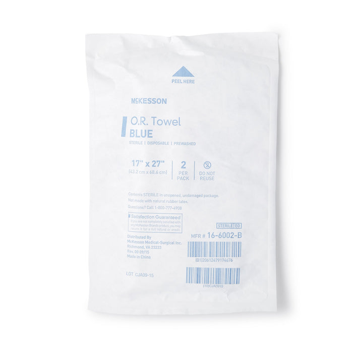 McKesson-16-6002-B O.R. Towel 17 W X 27 L Inch Blue Sterile