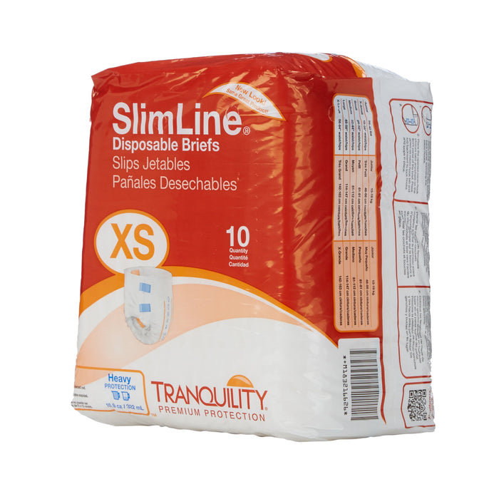 Principle Business Enterprises-2166 Unisex Adult Incontinence Brief Tranquility Slimline X-Small Disposable Heavy Absorbency
