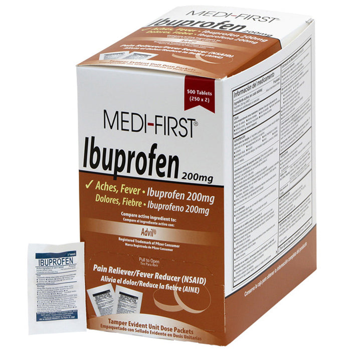Medique Products-80813 Pain Relief Medi-First 200 mg Strength Ibuprofen Tablet 250 per Box