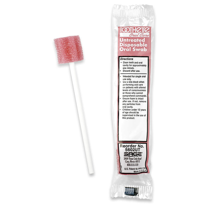 Sage Products-5602UT Oral Swabstick Toothette Foam Tip Untreated
