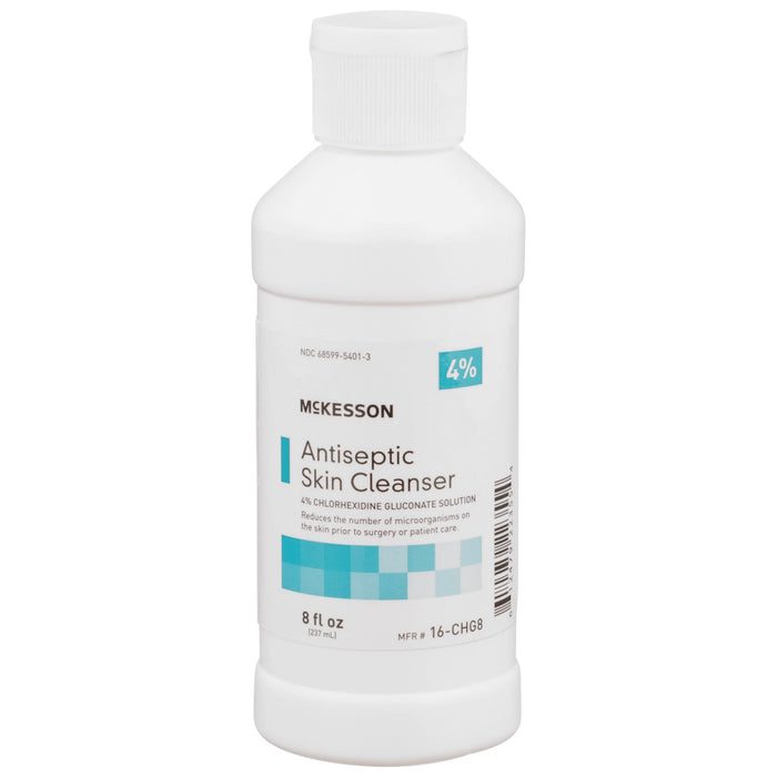 McKesson-16-CHG8 Antiseptic Skin Cleanser 8 oz. Flip-Top Bottle 4% Strength CHG (Chlorhexidine Gluconate) / Isopropyl Alcohol NonSterile