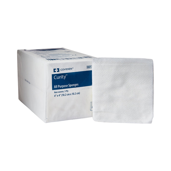 Cardinal-9134 Nonwoven Sponge Curity Polyester / Rayon 3-Ply 4 X 4 Inch Square NonSterile