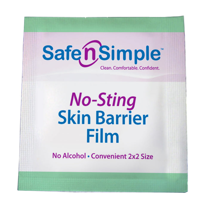 Safe N Simple-SNS80725 Skin Barrier Wipe Safe N Simple No-Sting 60% / 20% Strength Purified Water / Polyvinylpyrrolidone / Glycerin / Propylene Glycol Individual Packet Sterile