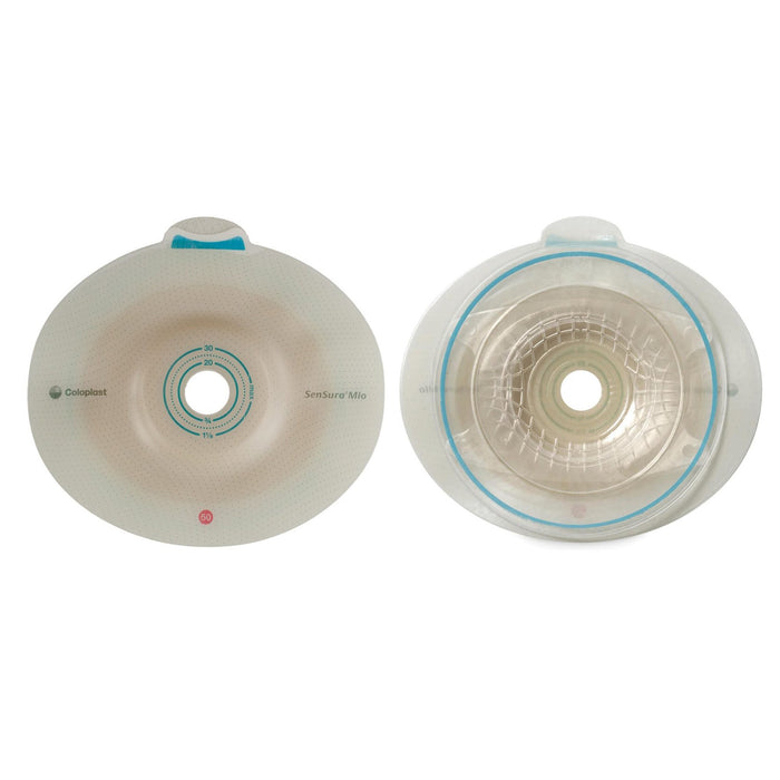 Coloplast-16483 Ostomy Barrier SenSura Mio Convex Trim to Fit, Extended Wear Elastic Adhesive 50 mm Flange Red Code System 15 to 40 mm Opening