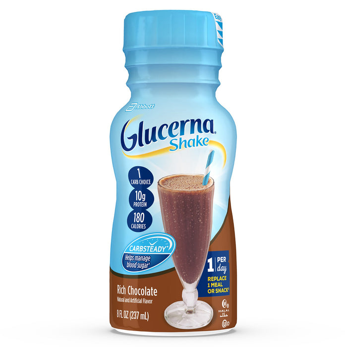Abbott Nutrition-57804 Oral Supplement Glucerna Shake Rich Chocolate Flavor Ready to Use 8 oz. Bottle