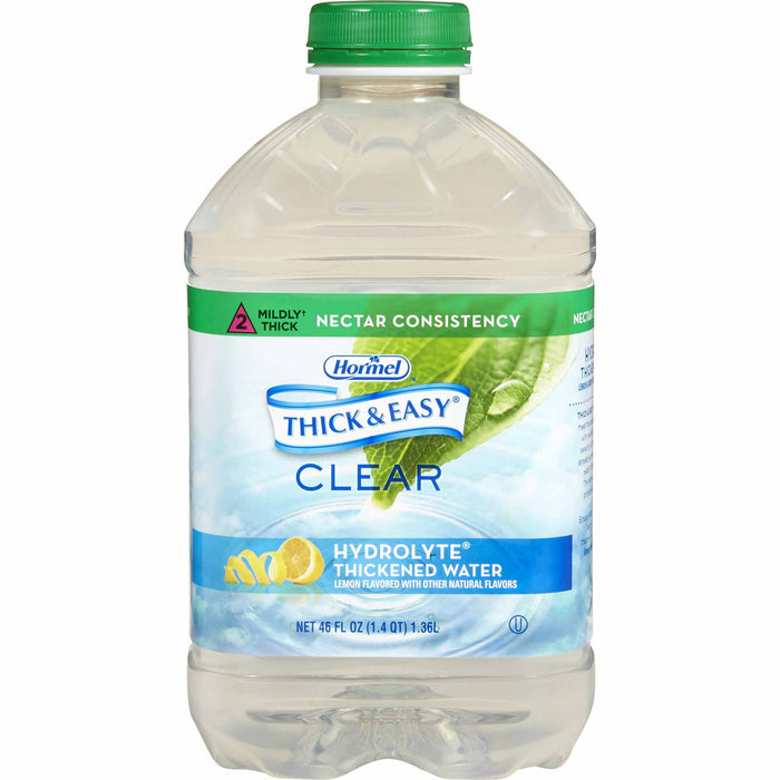 Hormel Food Sales-12863 Thickened Water Thick & Easy Hydrolyte 46 oz. Bottle Lemon Flavor Ready to Use Nectar Consistency