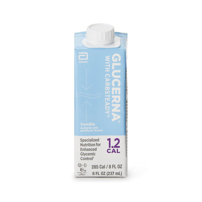 Abbott Nutrition-64918 Oral Supplement / Tube Feeding Formula Glucerna 1.2 Cal Vanilla Flavor Ready to Use 8 oz. Carton