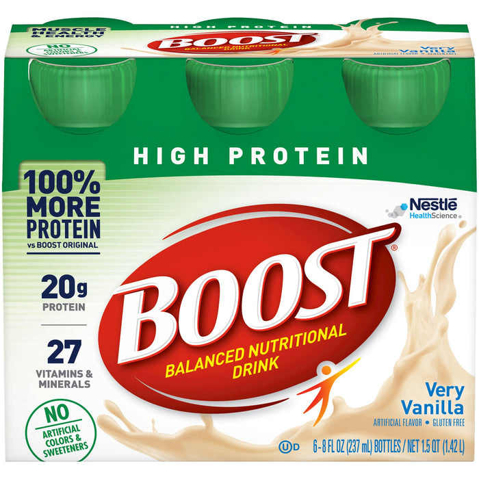 Nestle Healthcare Nutrition-00041679941362 Oral Protein Supplement Boost High Protein Very Vanilla Flavor Ready to Use 8 oz. Bottle