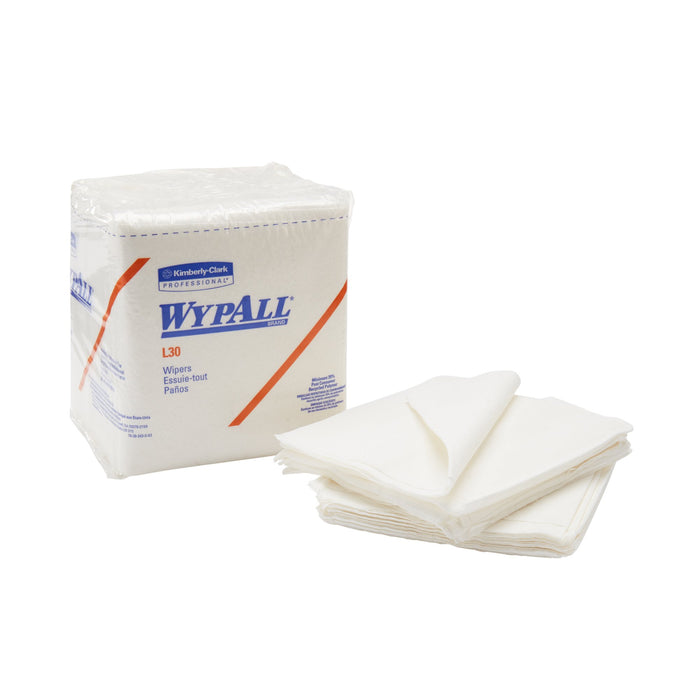 Kimberly Clark-05812 Task Wipe WypAll L30 Light Duty White NonSterile Double Re-Creped 12 X 12-1/2 Inch Disposable