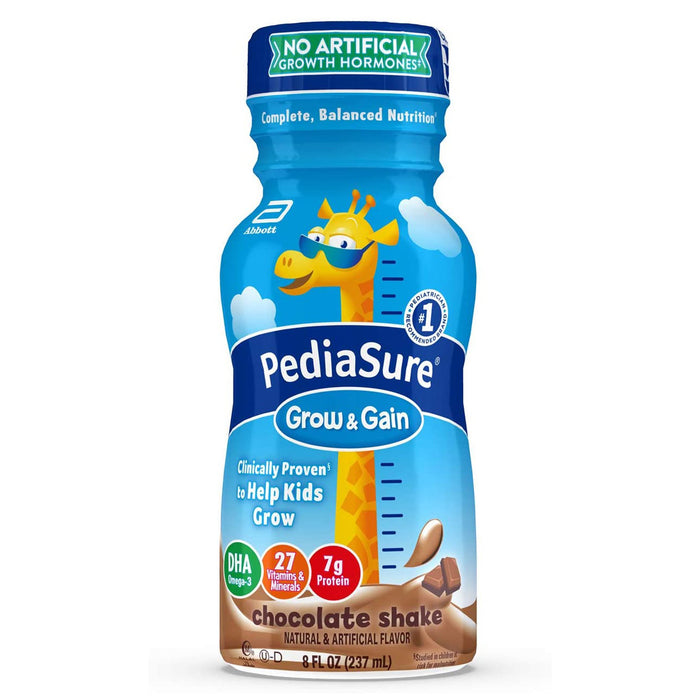 Abbott Nutrition-58058 Pediatric Oral Supplement PediaSure Grow & Gain Chocolate Flavor 8 oz. Bottle Ready to Use