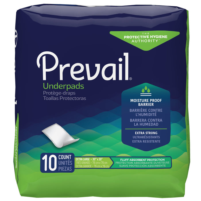 First Quality-PV-120 Underpad Prevail 30 X 30 Inch Disposable Fluff Light Absorbency