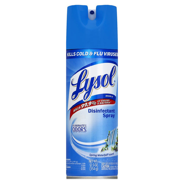 Lagasse-RAC02845 Lysol Surface Disinfectant Alcohol Based Aerosol Spray Liquid 12.5 oz. Can Spring Waterfall Scent NonSterile