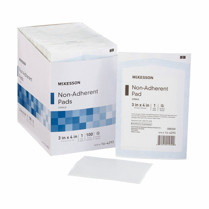 McKesson-16-4293 Non-Adherent Dressing Nylon / Polyester 3 X 4 Inch Sterile