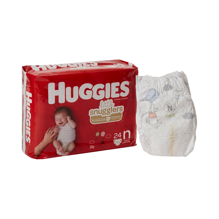 Kimberly Clark-52238 Unisex Baby Diaper Huggies Little Snugglers Newborn Disposable Heavy Absorbency