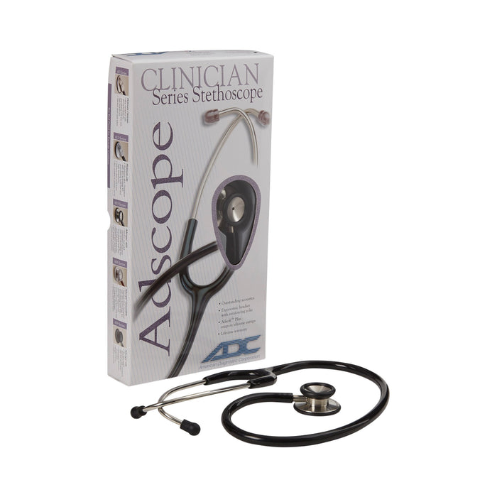 American Diagnostic Corp-603BK Classic Stethoscope Adscope 603 Black 1-Tube 22 Inch Tube Double-Sided Chestpiece