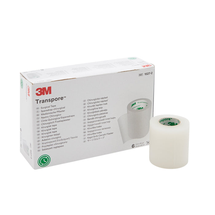 3M-1527-2 Medical Tape 3M Transpore Porous Plastic 2 Inch X 10 Yard Transparent NonSterile