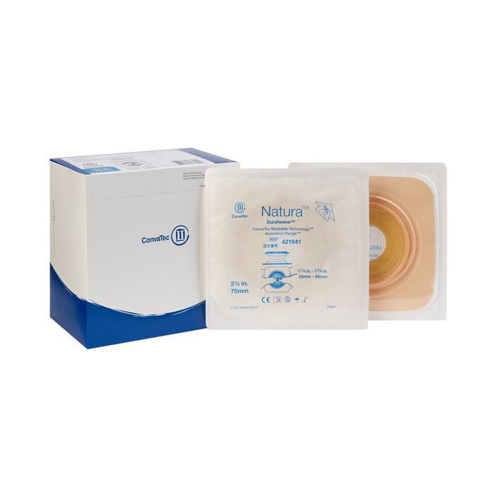 ConvaTec-421041 Ostomy Barrier Natura Moldable Durahesive Adhesive 70 mm Flange Natura System Hydrocolloid Tape Collar 1-1/4 to 1-3/4 Inch Opening