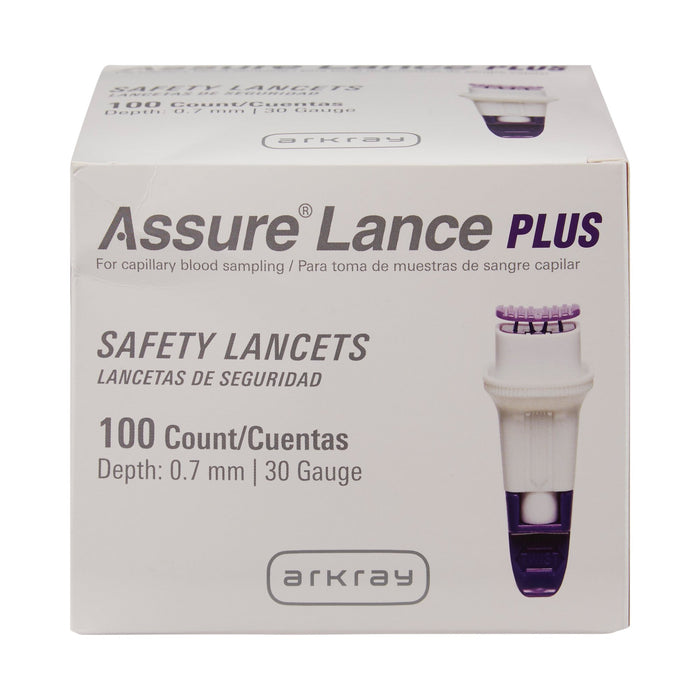Arkray USA-990130 Lancet Assure Safety Lancet Needle 0.7 mm Depth 30 Gauge Push Button Activation