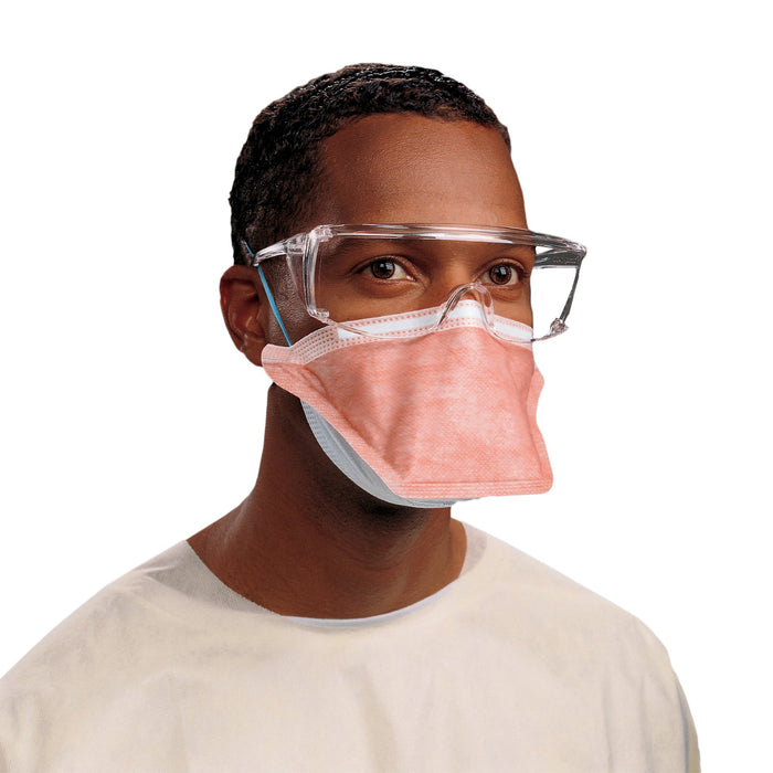 O&M Halyard Inc-46727 Particulate Respirator / Surgical Mask FluidShield Medical N95 Flat Fold Elastic Strap One Size Fits Most Orange NonSterile ASTM Level 3 Adult