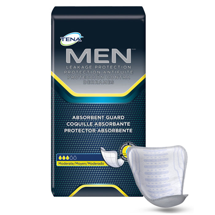 Essity HMS North America Inc-50600 Bladder Control Pad TENA Men Moderate Guard Moderate Absorbency Dry-Fast Core One Size Fits Most Adult Male Disposable
