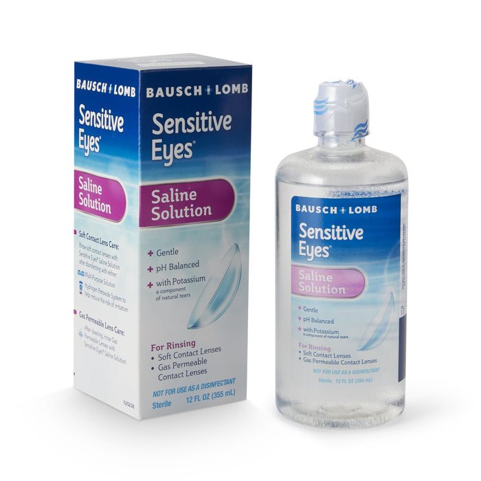 Bausch & Lomb-10119000238 Contact Lens Solution Sensitive Eyes Plus 12 oz. Solution