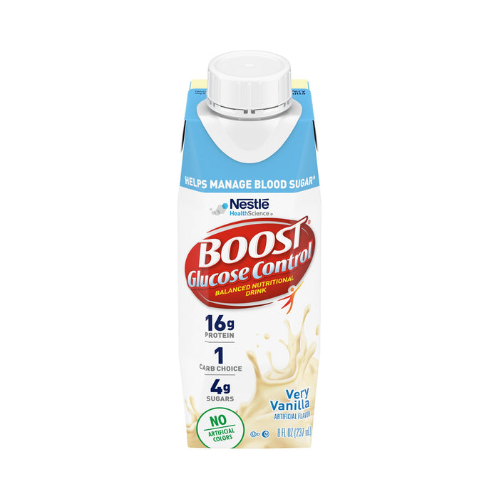 Nestle Healthcare Nutrition-00043900661100 Oral Supplement Boost Glucose Control Very Vanilla Flavor Ready to Use 8 oz. Carton