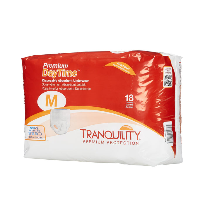 Principle Business Enterprises-2105 Unisex Adult Absorbent Underwear Tranquility Premium DayTime Pull On with Tear Away Seams Medium Disposable Heavy Absorbency