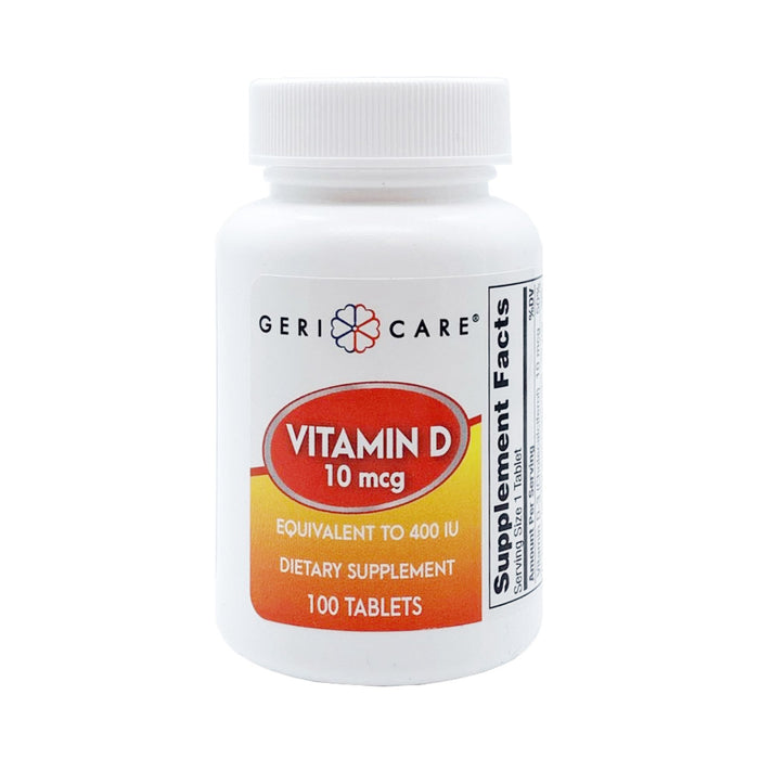 McKesson-60-874-01 Vitamin Supplement Geri-Care Vitamin D3 400 IU Strength Tablet 100 per Bottle