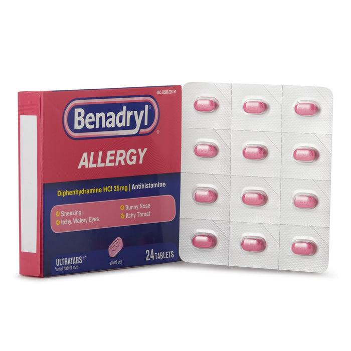 J & J Sales-50580022651 Allergy Relief Benadryl 25 mg Strength Tablet 24 per Box
