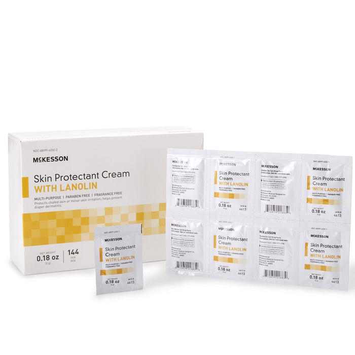 McKesson-4613 Skin Protectant 5 Gram Individual Packet Unscented Cream