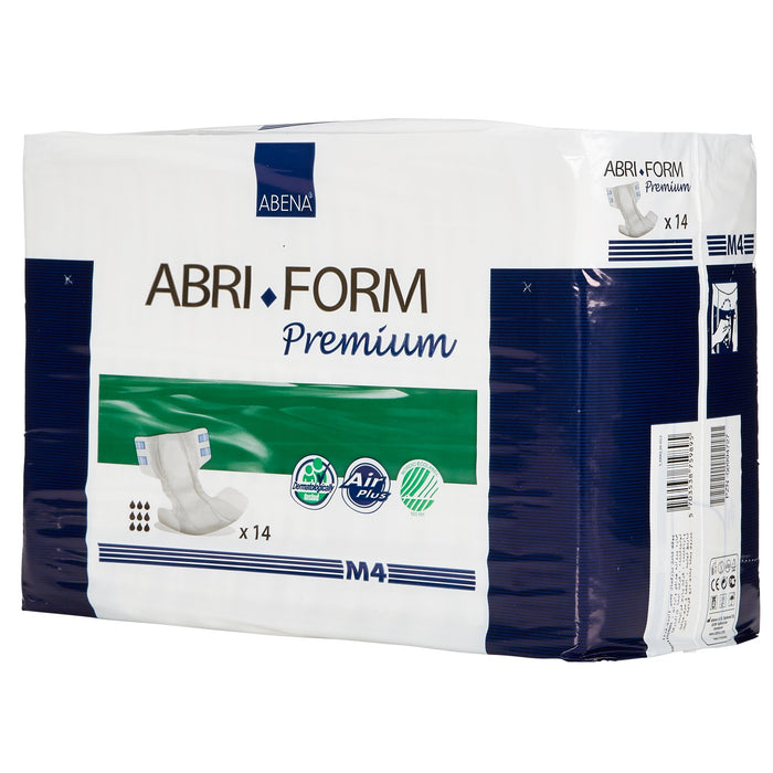 Abena North America-43063 Unisex Adult Incontinence Brief Abri-Form Premium M4 Medium Disposable Heavy Absorbency
