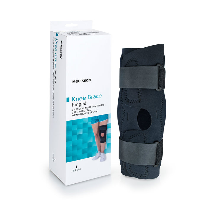 McKesson-155-81-82397 Knee Brace Large Wraparound / Hook and Loop Strap Closure with D-Rings 20-1/2 to 23 Inch Circumference Left or Right Knee