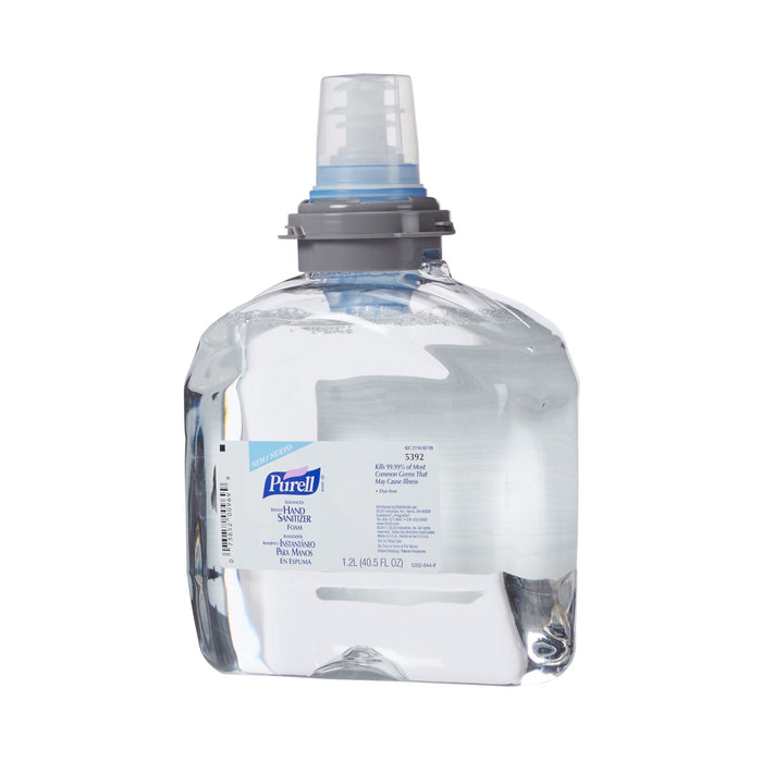 GOJO-5392-02 Hand Sanitizer Purell Advanced 1,200 mL Ethyl Alcohol Foaming Dispenser Refill Bottle