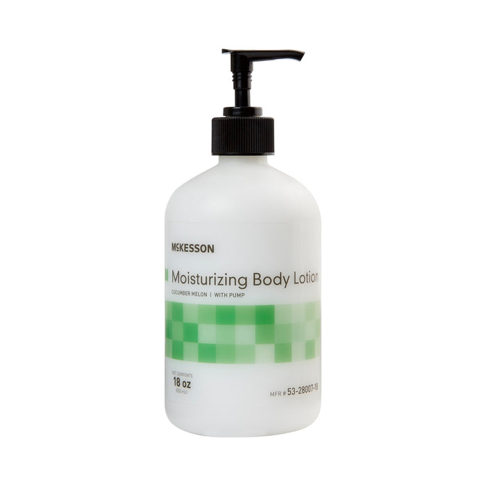 McKesson-53-28007-18 Hand and Body Moisturizer 18 oz. Pump Bottle Cucumber Melon Scent Lotion