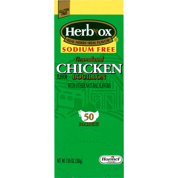Hormel Food Sales-36087 Sodium Free Instant Broth Herb-Ox Chicken Flavor Ready to Use 8 oz. Individual Packet