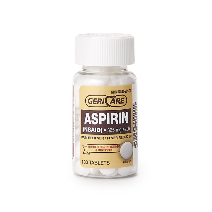 McKesson-901-01-GCP Pain Relief Brand 325 mg Strength Aspirin Tablet 100 per Bottle