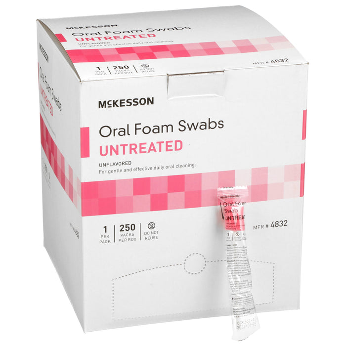 McKesson-4832 Oral Swabstick Foam Tip Untreated